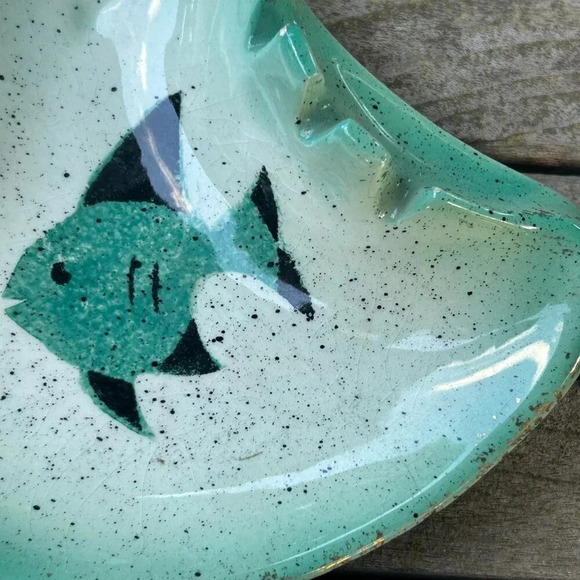 Vintage Stagg’s of California Pottery Mid Century Abstract Fish Ashtray - Picture 3 of 8